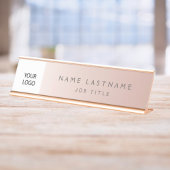 Custom Logo Executive Roos Gold Professional Bureau Naambordje