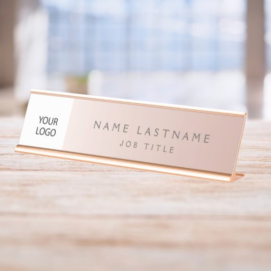 Custom Logo Executive Roos Gold Professional Bureau Naambordje