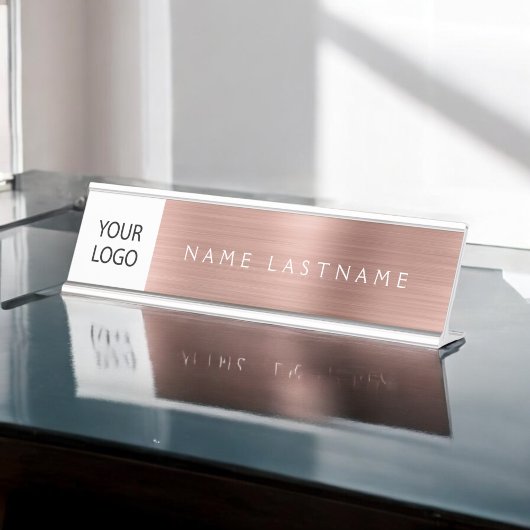 Custom Logo Executive Roos Gold Professional Bureau Naambordje