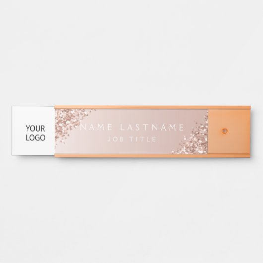 Custom Logo Executive Roos Gold Professional Deurbordje (Voorkant)