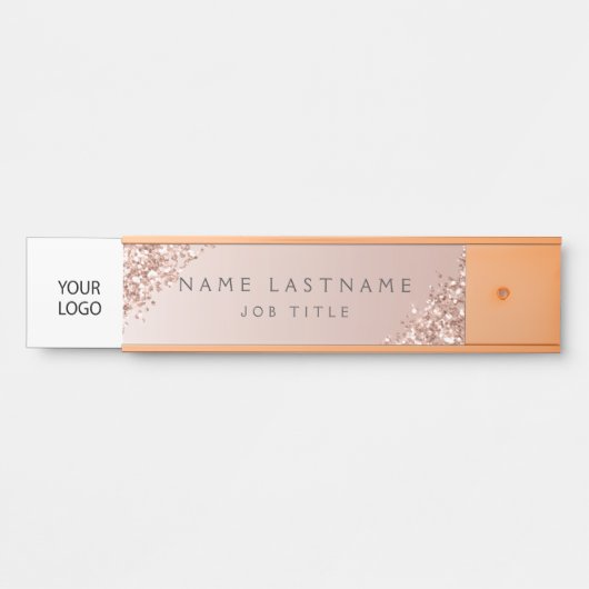 Custom Logo Executive Roos Gold Professional Deurbordje (Voorkant)