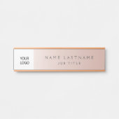 Custom Logo Executive Roos Gold Professional Deurbordje (Voorkant)