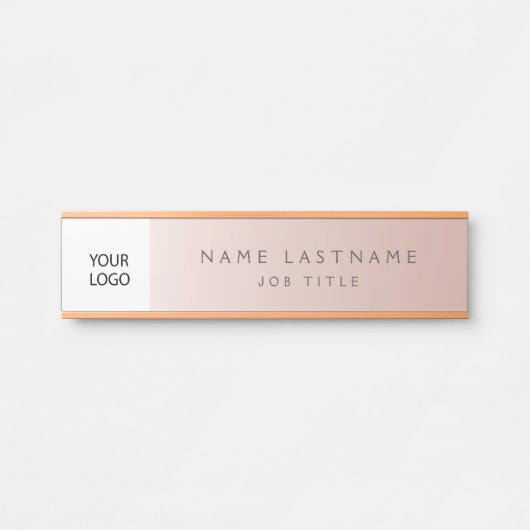 Custom Logo Executive Roos Gold Professional Deurbordje (Voorkant)