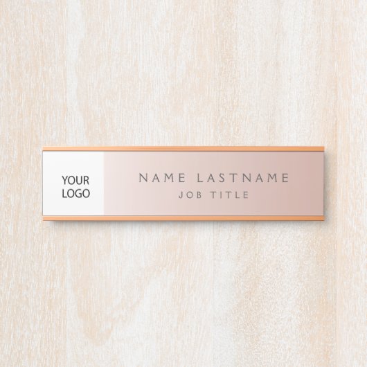 Custom Logo Executive Roos Gold Professional Deurbordje (Voorkant)