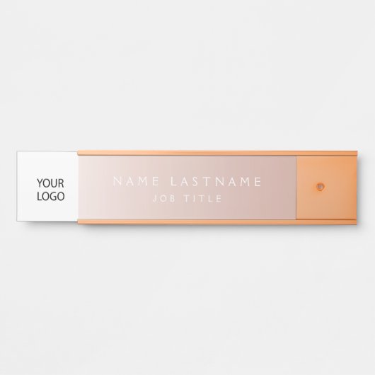 Custom Logo Executive Roos Gold Professional Deurbordje (Voorkant)