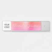 Custom Logo Executive Sinaasappel Roze Professione Deurbordje (Voorkant)