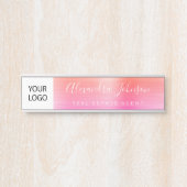 Custom Logo Executive Sinaasappel Roze Professione Deurbordje (Voorkant)