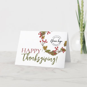 Custom logo Fall verlaat Happy Thanksgiving Feestdagen Kaart