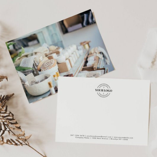 Custom Logo Foto Business Company Notitiekaartje