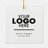 Custom Logo Gift Eerste kerst in ons nieuwe huis Keramisch Ornament (Achterkant)