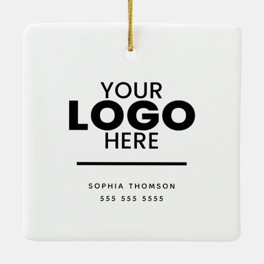 Custom Logo Gift Eerste kerst in ons nieuwe huis Keramisch Ornament (Achterkant)