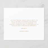 Custom Logo Gold Budget Thank You Card (Achterkant)