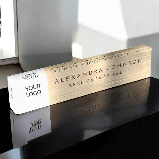 Custom Logo Gold Elegant Professional Naambordje