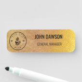 Custom Logo Gold Employee Badge with Magnetic or P (In situ)