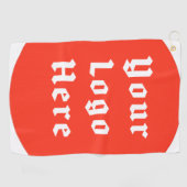 Custom Logo Golf Bag Badge Retro Tournament Swag Golfhanddoek (Horizontaal)