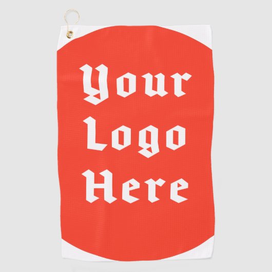 Custom Logo Golf Bag Badge Retro Tournament Swag Golfhanddoek (Voorkant)