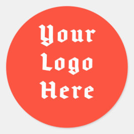 Custom Logo Gothic Badge | Your Logo Here Ronde Sticker