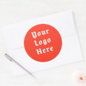Custom Logo Gothic Badge | Your Logo Here Ronde Sticker (Envelop)