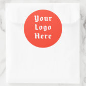 Custom Logo Gothic Badge | Your Logo Here Ronde Sticker (Tas)