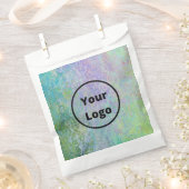 Custom logo green and purple marble bedankzakje (Geknipt)