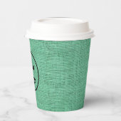 Custom logo green burlap papieren bekers (Links)