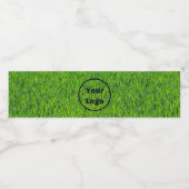 Custom logo green grass waterfles etiket (Enkel label)