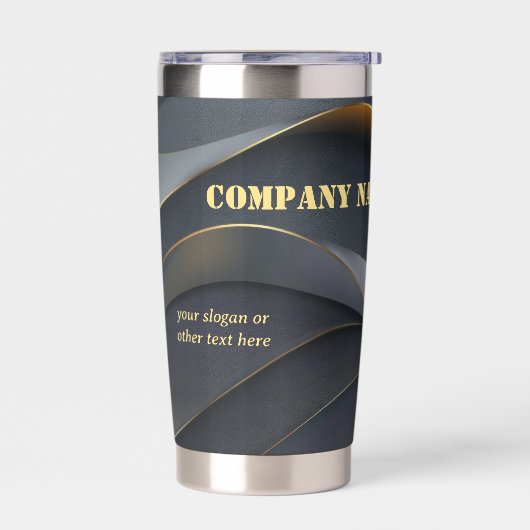 Custom Logo Grey Gold Business Geïsoleerde Drinkbeker (Links)
