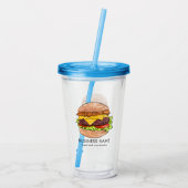 Custom Logo hamburger Acryl Drinkbeker (Achterkant)