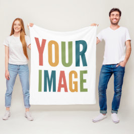 Custom Logo Here | Add Your Own Design Fleece Deken