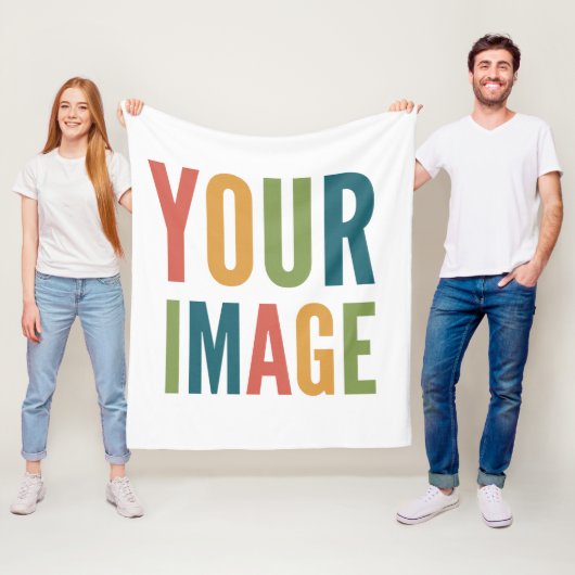 Custom Logo Here | Add Your Own Design Fleece Deken (In situ)