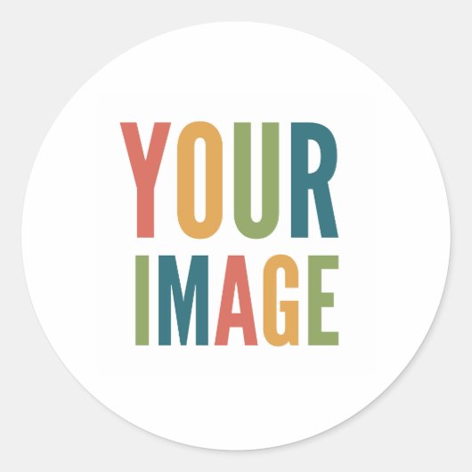 Custom Logo Here | Add Your Own Design Ronde Sticker (Voorkant)