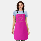Custom Logo Hot Pink Gold Business Schort (Gedragen)