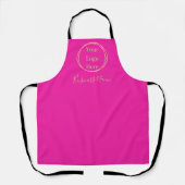 Custom Logo Hot Pink Gold Business Schort (Voorkant)