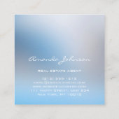 Custom Logo House Makelaar Home Roze Blauw Vierkante Visitekaartje (Achterkant)