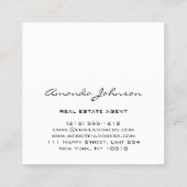 Custom Logo House Real Estate Agent Gold Black Vierkante Visitekaartje (Achterkant)