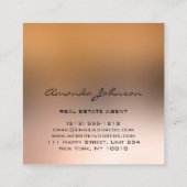 Custom Logo House Real Estate Agent Home Gold Vierkante Visitekaartje (Achterkant)