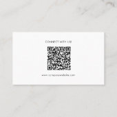 Custom Logo Icons Modern White QR Code Visitekaartje (Achterkant)