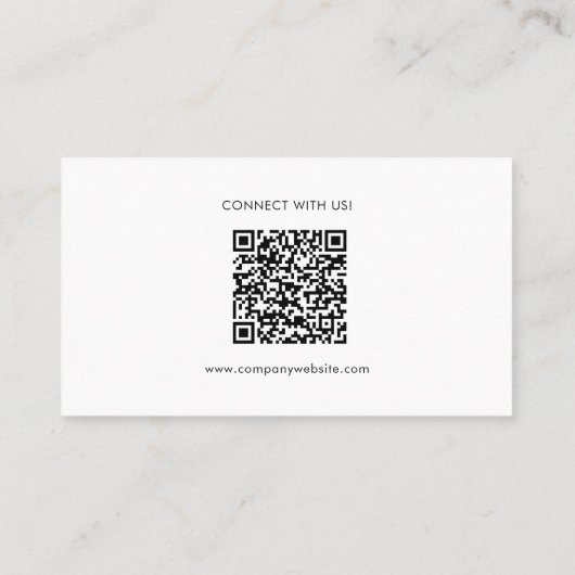 Custom Logo Icons Modern White QR Code Visitekaartje (Achterkant)