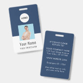 Custom Logo ID Card | Personalized Photo & Text Badge (Voor- en achterkant)