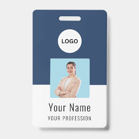 Custom Logo ID Card | Personalized Photo & Text Badge (Voorzijde)
