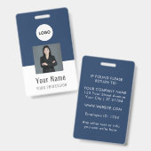 Custom Logo ID Card | Personalized Photo & Text Badge (Voor- en achterkant)