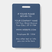 Custom Logo ID Card | Personalized Photo & Text Badge (Achterkant)