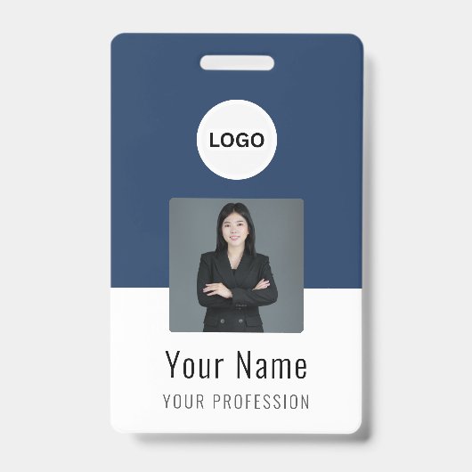 Custom Logo ID Card | Personalized Photo & Text Badge (Voorzijde)