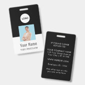 Custom Logo ID Card | Personalized Photo & Text Badge (Voor- en achterkant)