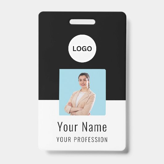 Custom Logo ID Card | Personalized Photo & Text Badge (Voorzijde)