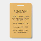 Custom Logo ID Card | Personalized Photo & Text Badge (Achterkant)