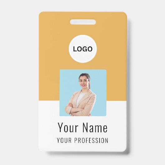 Custom Logo ID Card | Personalized Photo & Text Badge (Voorzijde)