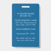 Custom Logo ID Card | Personalized Photo & Text Badge (Achterkant)