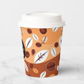 Custom Logo Koffiepapier Cup 8 oz Papieren Bekers (Links)