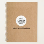 Custom Logo Kraft Hoesje spiraal Planner (Voorkant)